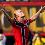 Haaland em ação na Copa do Mundo, atacante letal