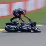 Queda grave de Bezzecchi na MotoGP durante o GP da Alemanha