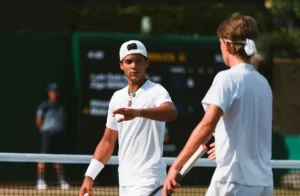 Guto Miguel campeão juvenil em Wimbledon ao lado de Ziga Sesko