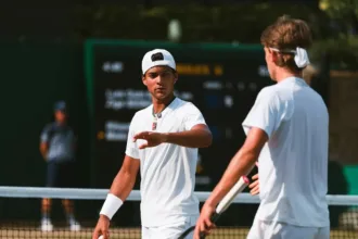 Guto Miguel campeão juvenil em Wimbledon ao lado de Ziga Sesko