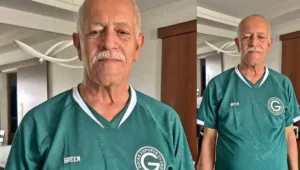 Raimundo Queiroz com camisa do Goiás