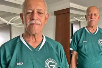 Raimundo Queiroz com camisa do Goiás