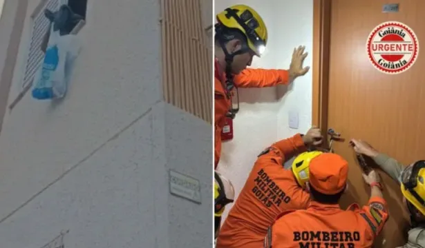 Menino trancado resgate em Goiânia