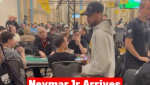Neymar em torneio de poker em Las Vegas