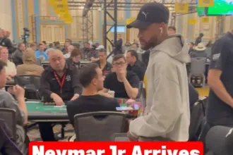 Neymar em torneio de poker em Las Vegas