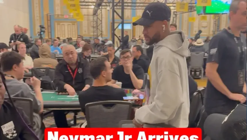 Neymar em torneio de poker em Las Vegas