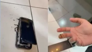 Celular explode e causa incêndio em Porangatu