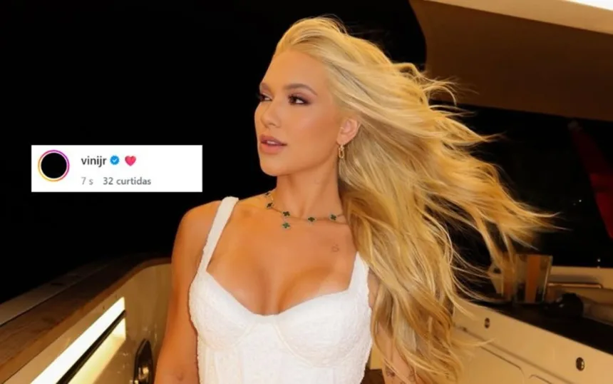 Virginia Fonseca em iate na Itália com comentário de Vini Jr.