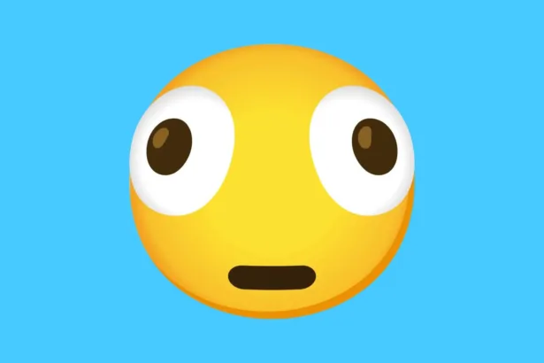 Emoji cara distorcida, símbolo popular de 2025