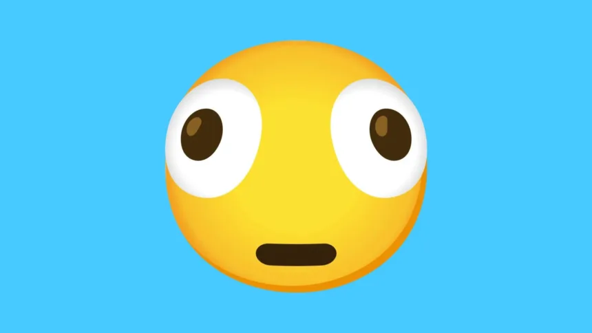 Emoji cara distorcida, símbolo popular de 2025