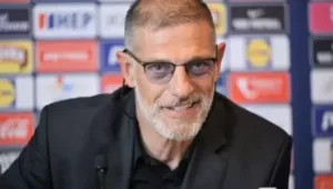 Novo técnico da Croácia Slaven Bilic com Luka Modric