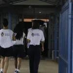 Estudantes retornando às aulas em Goiás