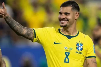 Bruno Guimarães contratado pelo Arsenal por R$ 550 milhões