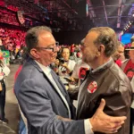Luís César na convenção nacional do PT que oficializa Lula