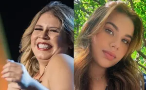 Atriz goiana caracterizada como Marília Mendonça
