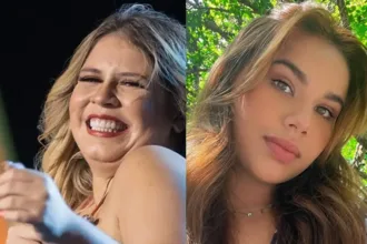 Atriz goiana caracterizada como Marília Mendonça