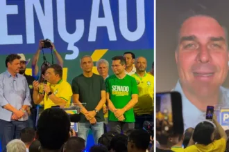 Vídeo de Flávio Bolsonaro na convenção do PL em Goiás