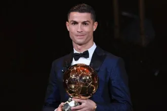 Cristiano Ronaldo comemorando título da Champions League