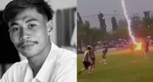 Raio atinge jogador em campo de futebol na Tailândia