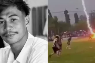 Raio atinge jogador em campo de futebol na Tailândia