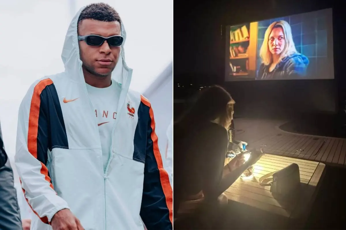 Mbappé posta fotos com Ester Expósito assistindo a filme sobre Elize Matsunaga
