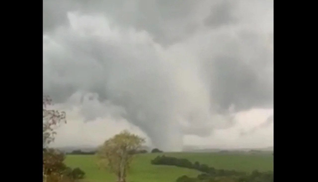 Ciclone atinge Rio Grande do Sul com granizo, vendaval e tornado em Pedro Osório