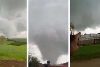 Tornado no Rio Grande do Sul destrói casa em Pedro Osório