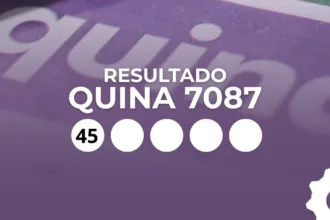 Resultado Quina 7087 com números sorteados