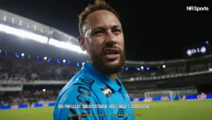 Neymar no jogo contra o Remo durante leilão