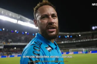 Neymar no jogo contra o Remo durante leilão