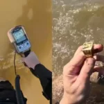 mergulhador-usa-detector-de-metal-e-resgata-anel-perdido-no-rio-araguaia