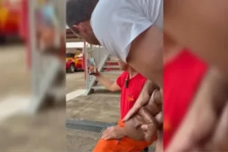 Bombeiro realiza socorro por videochamada para criança engasgada