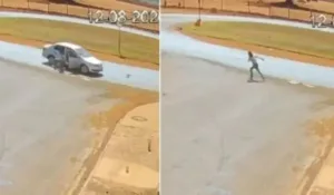 Mulher foge do marido em Rio Verde, se jogando de carro