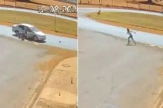 Mulher foge do marido em Rio Verde, se jogando de carro