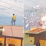 Homem derrubado de telhado por descarga elétrica em Jaguaruana