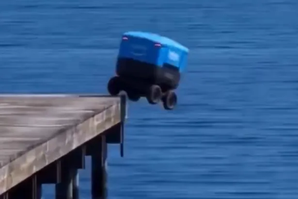 Vídeo falso de robô Amazon se jogando no mar
