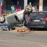Acidente de carro em Catalão com cinco feridos