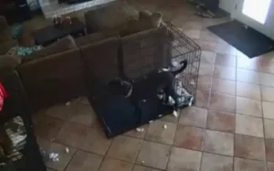 Cachorro arrastado por força misteriosa em vídeo viral