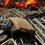 Caminhão envolvido em acidente na GO-338 em Pirenópolis
