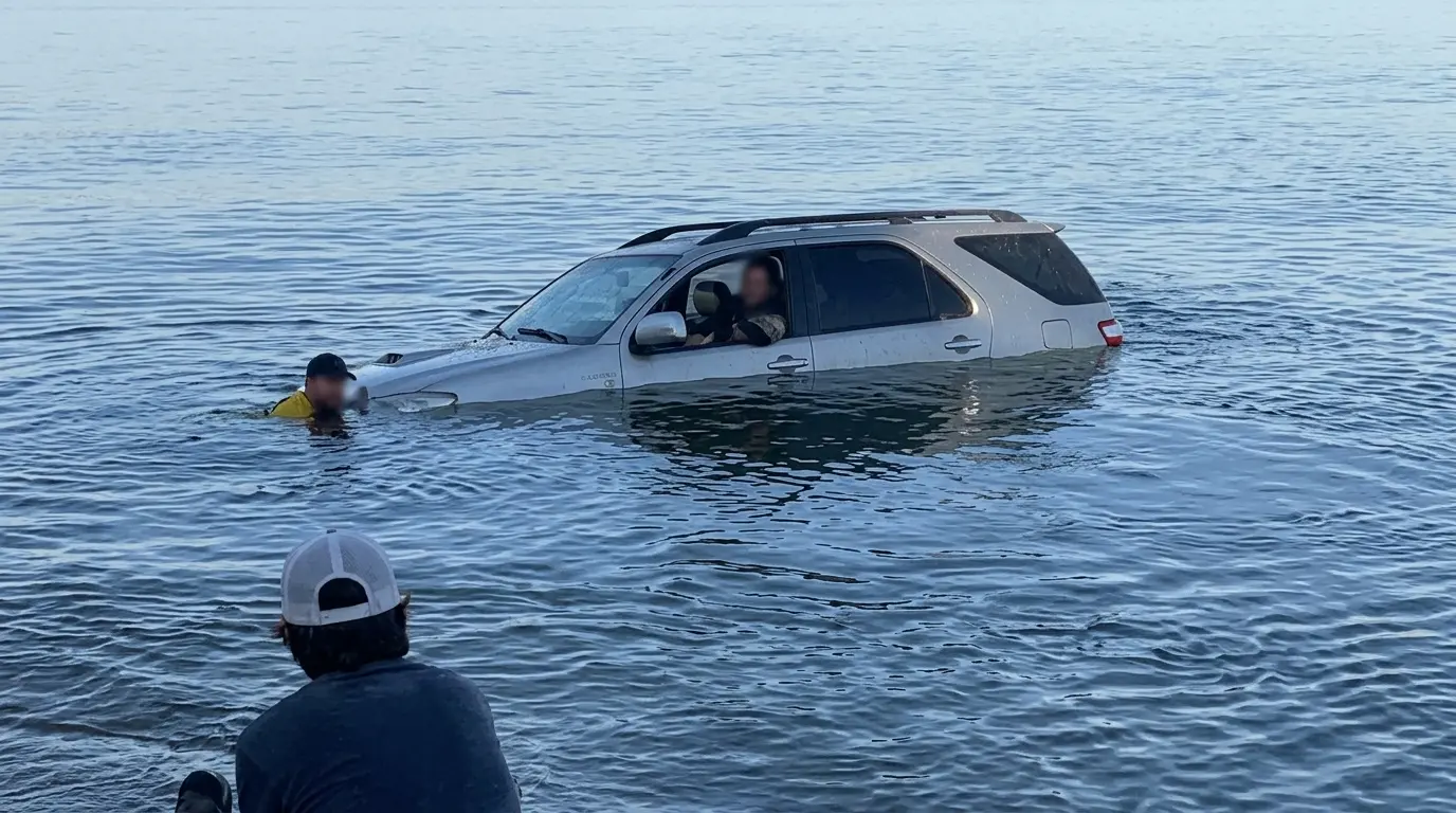 Motorista tenta colocar lancha na água e SUV de luxo cai no Rio Araguaia, em Nova Crixás; vídeo