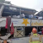 Acidente de ônibus clandestino na BR-040 em Petrópolis