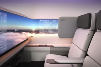Avião Z4 da JetZero sem janelas