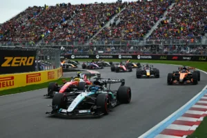 GP da Holanda de F1 em Zandvoort com pilotos na pista