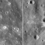 Imagens da cratera na Lua reveladas pela Nasa
