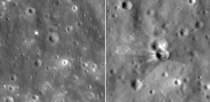 Imagens da cratera na Lua reveladas pela Nasa