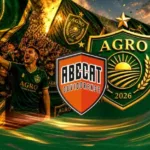 Uniformes do Agro Esporte Clube destacando a nova identidade
