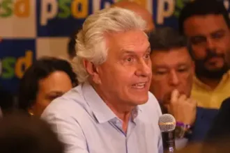 Ronaldo Caiado durante campanha presidencial na TV