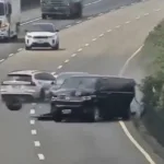 Acidente na Autoestrada 1 de Taiwan com múltiplos veículos