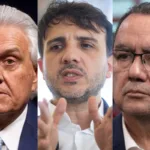 Candidatos no debate presidencial 2026 discutindo segurança