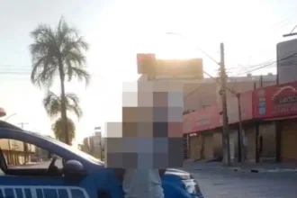 Adolescente atropela casal em Goiânia, imagem do local do acidente